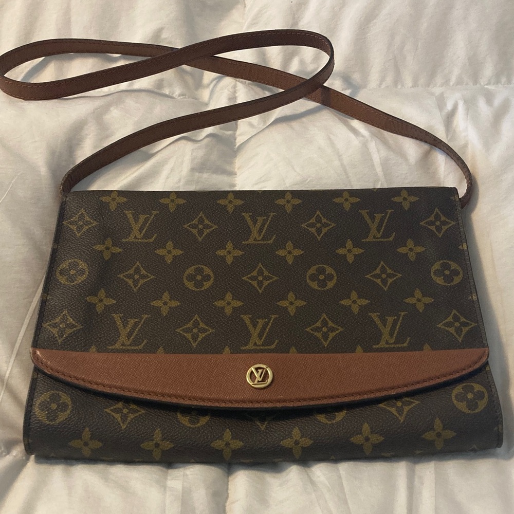 Louis Vuitton Dark Brown Monogram Crossbody Bag - COA included
